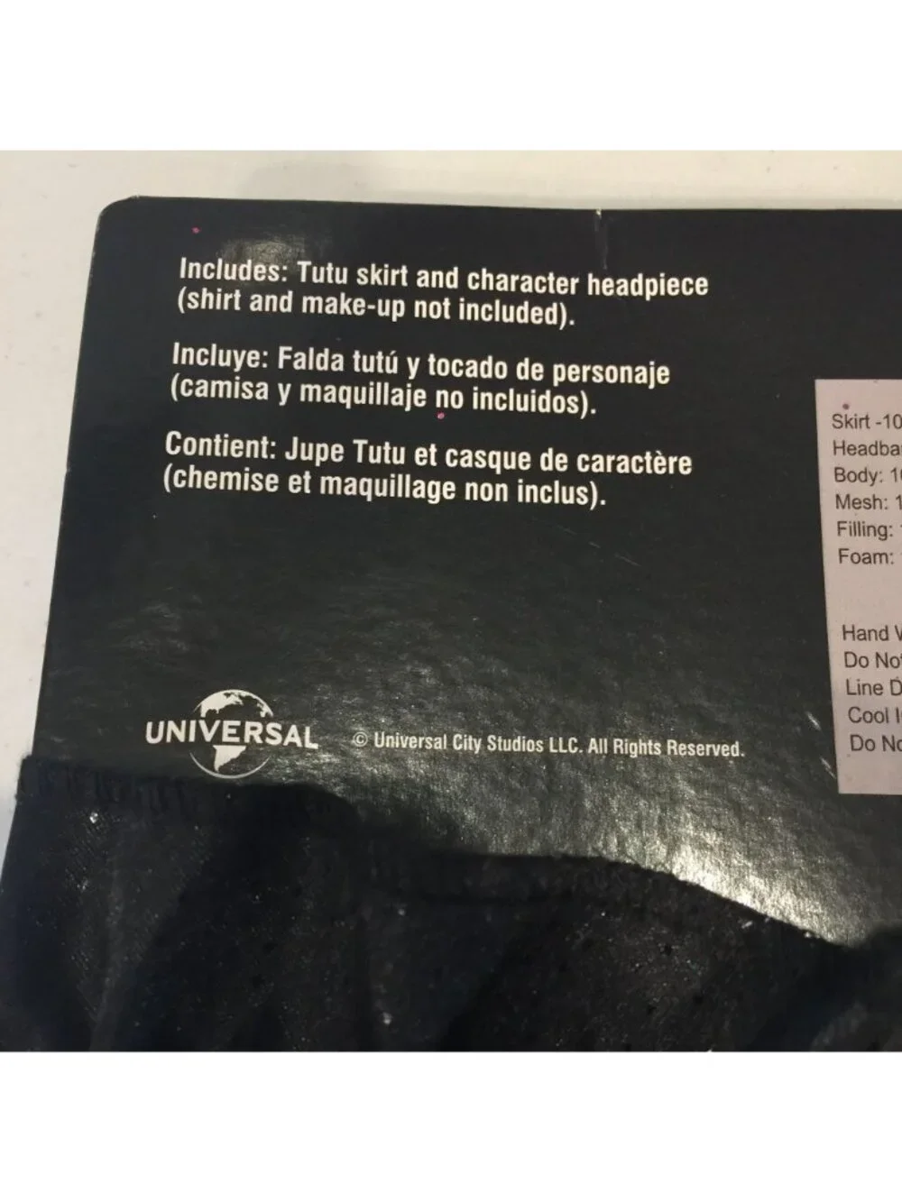 Universal Monsters Youth FRANKENSTEIN Accessory Kit Tutu Layered Skirt & Bow Bol